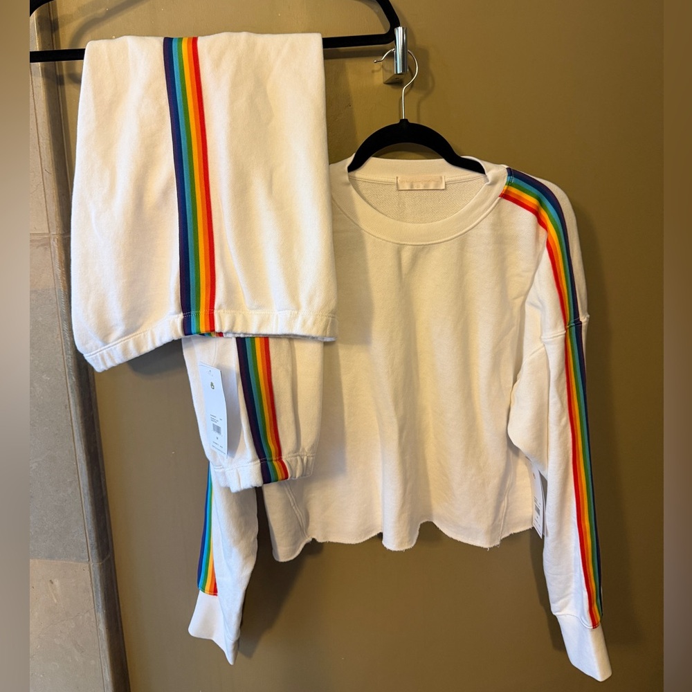 Spiritual Gangster $300 Set: Rainbow Cropped Pullover & Rainbow Luna Sweatpants